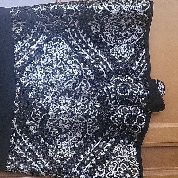 One Clothing Sweetheart Neck Cocktail Romper Evening Shorts Sequin Black - Picture 3 of 12